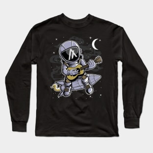 Astronaut Guitar Algorand ALGO Coin To The Moon Crypto Token Cryptocurrency Blockchain Wallet Birthday Gift For Men Women Kids Long Sleeve T-Shirt